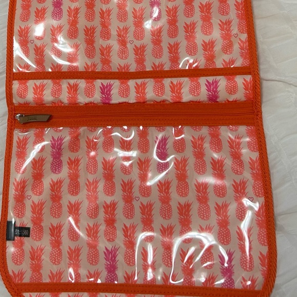 Stella and dot travel toiletry bag Pink and Orange print - Picture 4 of 4